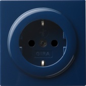 Gira S-Color Синий Розетка с з/к и защитой от детей